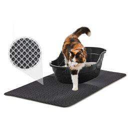 猫トイレマット 砂取マット 猫マット 砂とりマット 猫トイレ用品 猫砂 猫の砂取りマット 砂 飛び散り 防止 猫砂取りマット 猫用マット ネコトイレマット マット 消臭シート 防カビ防臭防水 二重構造 超大サイズ ペット用品 75 cm x 55 cm