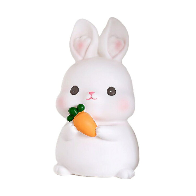 貯金箱 ウサギちゃん キャッシュ ケース 割れない 子供 硬貨 動物 インテリア プレゼント ウサギ 可愛い 兎 にんじん 装飾 飾り 雑貨 小銭 コイン バンク マネー ボックス おもちゃ 子供用貯金箱 耐久性 かわいい