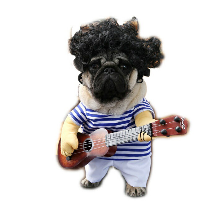 犬 犬服 ギター 二足歩行 コスチューム 変身 コスプレ 変装 面白い ドッグウエア 小型犬用 猫用 