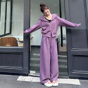 ジャージ 上下セット レディース スウェット セットアップ パーカー スポーツウェア トレーニングウェア 部屋着 ルームウェア カジュアル ゆったり