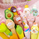 5本 ランダム かわいい ソフト 減圧ペン 学生 学用品 クリエイティブ 文房具 減圧ペン ピンチペン 0.5mm ジェルペン 家庭 学校 事務用品(3)