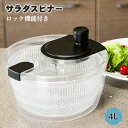 サラダスピナー 野菜水切り器 ロック機能付き キッチンアシスト 24.5cm 下ごしらえ 野菜 一人暮らし 台所用品 便利グッズ