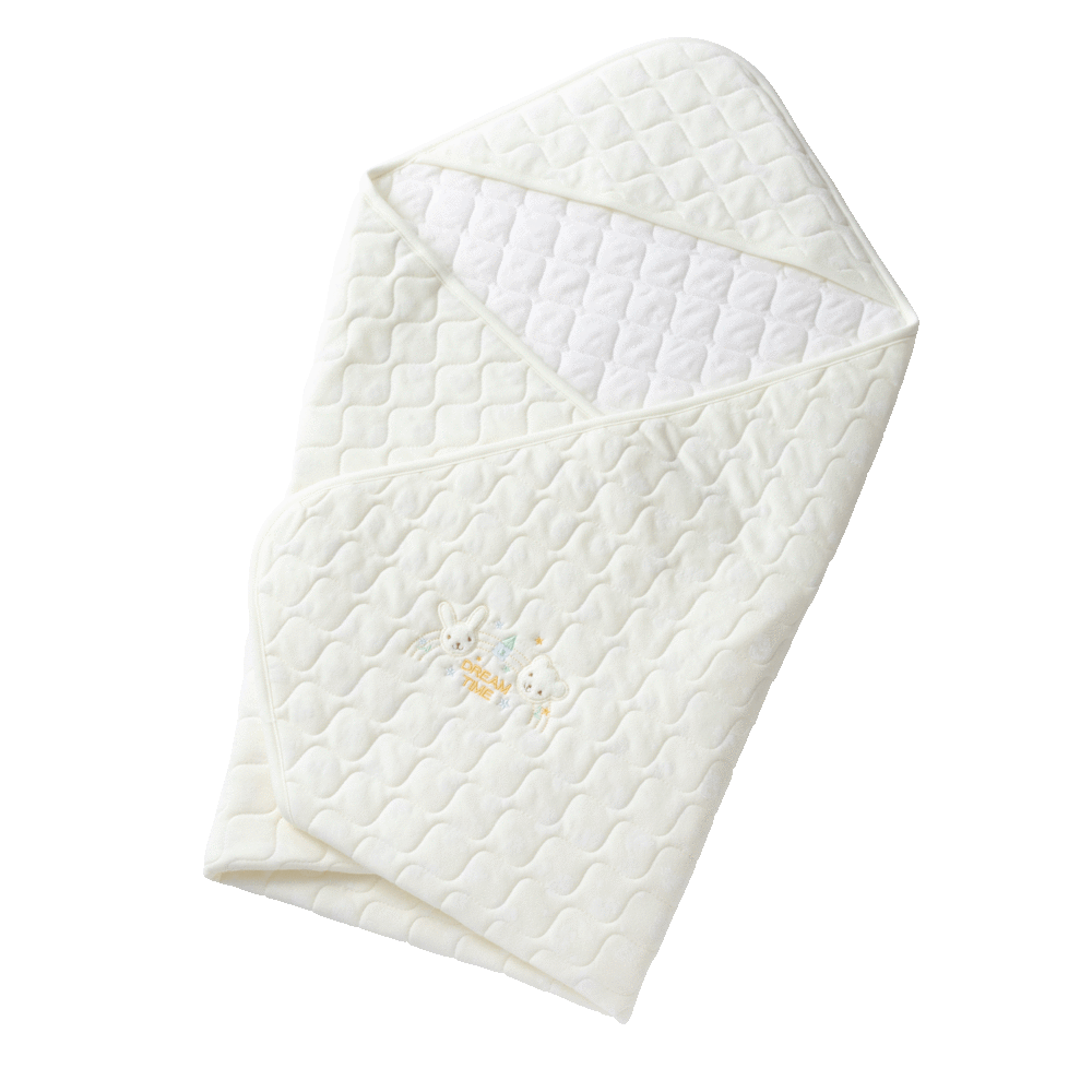 34310 ドリームタイム べビーアフガン おくるみ DREAM TIME スムースキルト素材 出産祝い 退院 お宮参り 新生児 ギフト【日本製】【月間優良ショップ】のサムネイル