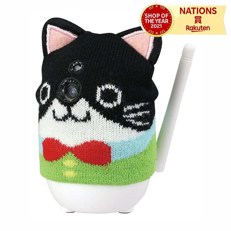 見守りカメラ 猫タイプ 動体検知 家庭用 防犯カメラ 屋内 ネットワークカメラ ペットカメラ フルHD 家庭用 暗視 夜間撮影 マイク 動画撮影 かわいい ねこ