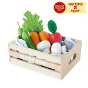 木製おもちゃ 知育玩具 おかいもの ベジタブルセット 木箱 野菜 にんじん マッシュルーム ラディッシュ ビーンズ かわいい お店 お店屋さんごっこ おままごと...