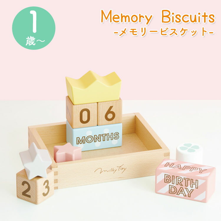 エドインター Ed.Inter Memory Biscuits-メモリービスケット- 木製玩具 木製ブロック 積み木 アニバーサリーフォト バースデーフォト