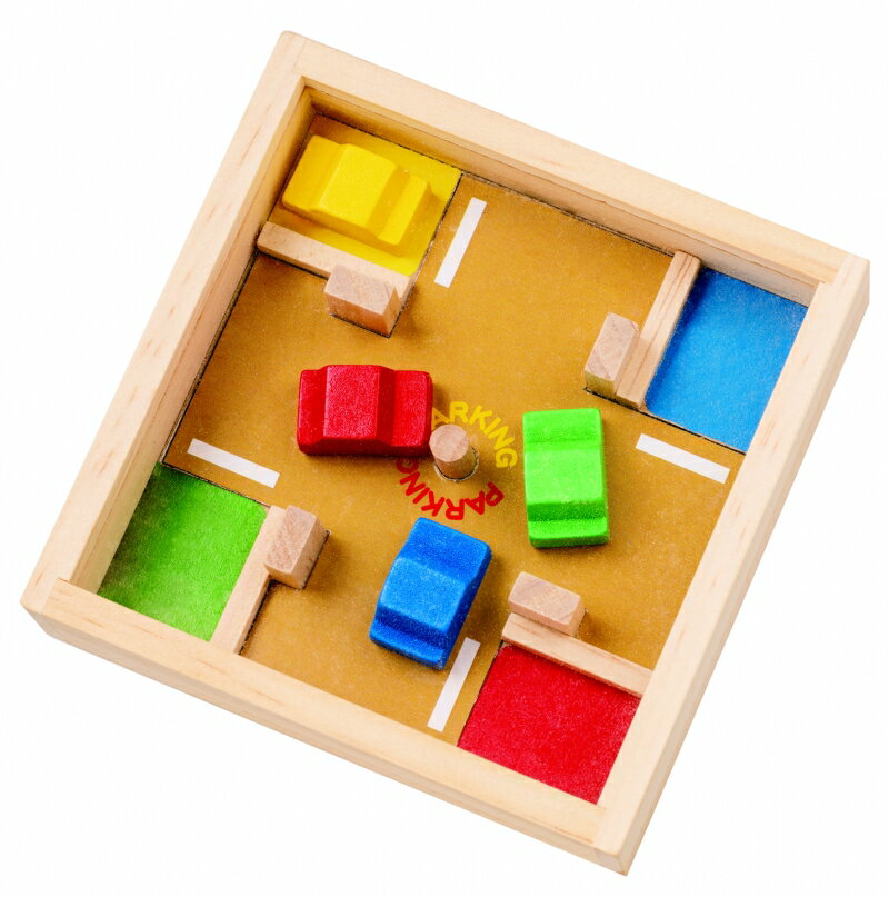 パーキング ゲーム 木のおもちゃ 車 駐車 子供 3歳～ 男の子 女の子 キッズ カーパーキング 迷路 めいろ 色そろえ 知育玩具 知育 傾けゲーム 平和工業 MOCCO 2