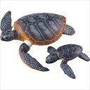 アニア AS−20 アオウミガメ親子(水に浮くVer.) 3歳以上 タカラトミー 1ギミック付き動物フィギュアシリーズ 手のひらサイズ 子ガメ付き