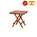 \レビュープレゼント/ チークテーブル 折りたたみ式 クロシオ ガーデンテーブル サイドテーブル テラス バルコニー デッキ チーク材 折りたたみテーブル ベランダ カフェ