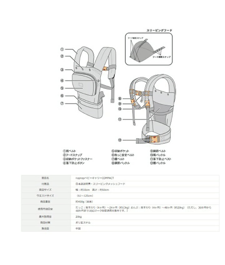 50 Off Napnap ベビーキャリー Conpact シンプル 使いやすい 抱っこひも 安全 安心 簡単 抱っこ おんぶ 赤ちゃん ママ 固定されない 背負う 感覚 落下防止 フィット 小柄 軽い 日本メーカー ナップナップ Kn Owled Ge