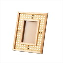 ラタン調フレーム(L版写真サイズ対応) Paseo フォトフレーム 写真立て フォトスタンド 壁掛け 玄関 リビング 北欧風 インテリア雑貨