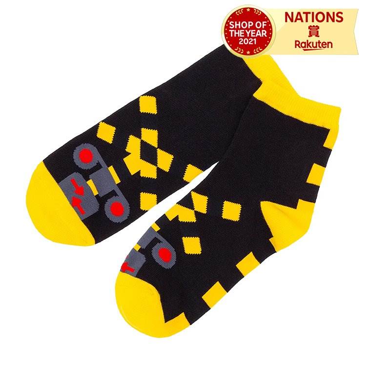 楽天BABYGOODS FACTORY＼レビュープレゼント／ TETSUDO SMILE SOCKS 踏切 黒 おとな 靴下 大人 踏切 電車好き クリスマス プレゼント 誕生日 贈り物 かわいい おもしろ雑貨 新幹線 防寒