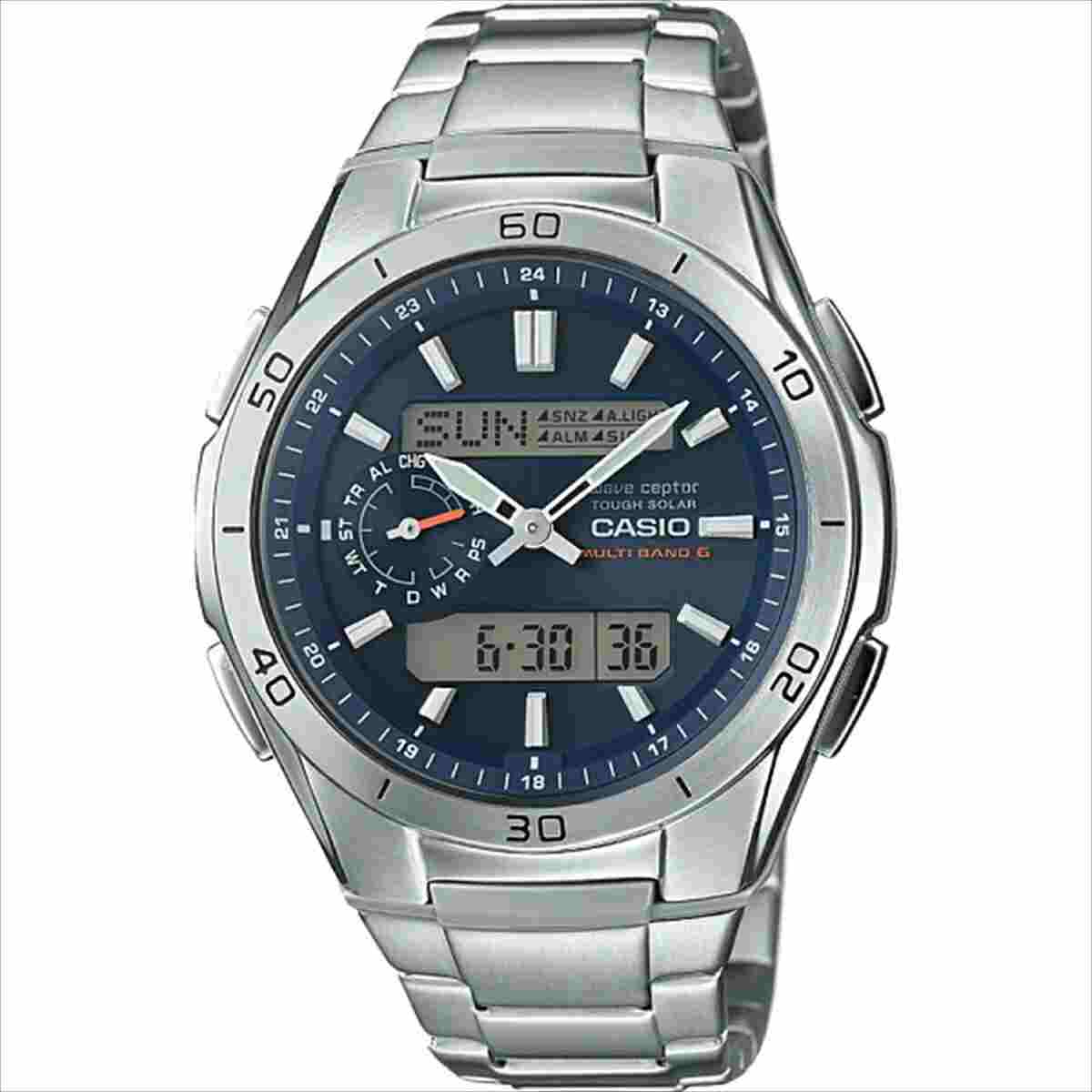 カシオ ソーラー電波腕時計 ブルー WVA-M650D-2AJF プレゼント 誕生日プレゼント 父の日 ギフト