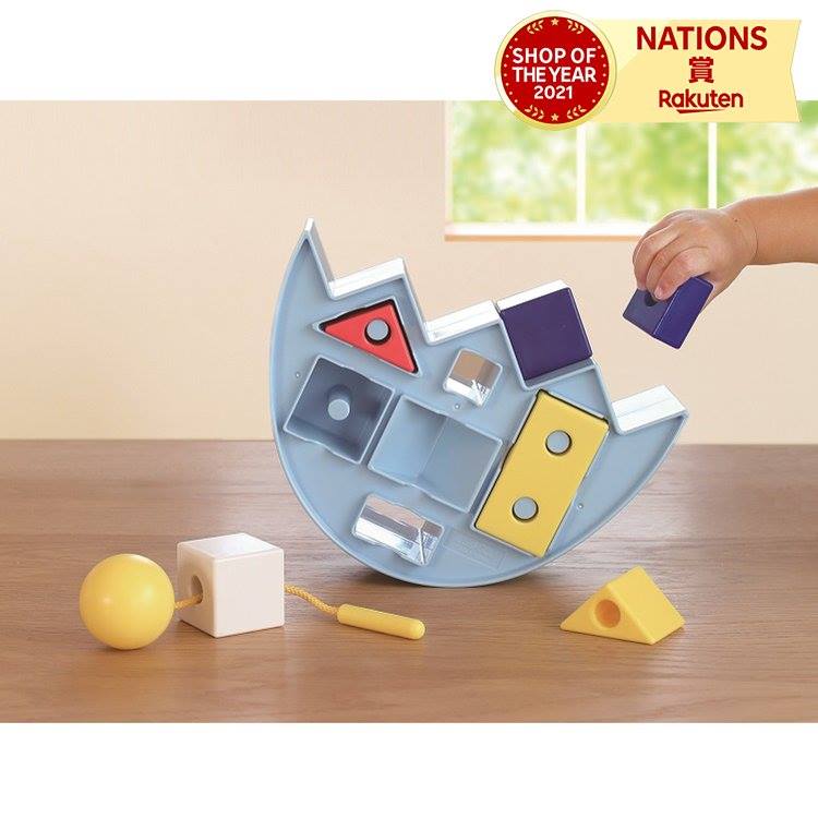 コロンブスのつみき　バランスセット SHAOOL シャオール つみき つみき遊び ひも通し 型合わせ バランスゲーム 組み合わせ 指先 安全 カラフル ブロック遊び 型はめ
