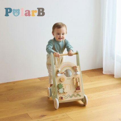 【11/25限定★抽選で最大100%ポイントバック】アクティビティ ベビーウォーカー ポーラービー 手押し車 カタカタ おもちゃ 出産祝い ギフト 正規品 木製...