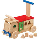森のカラフルバス 乗用玩具 押し車 木製 足けり乗用 おもちゃ 子供用乗り物 ブロック・パズル　知育玩具 【平和工業】