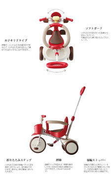 すぐ出荷★【M&M/エムアンドエム】イーモトライシクル#01 / iimo:TRICYCLE#01　イーモ　三輪車スタイリッシュデザイン　スモール&スマート　安全ガード　押し棒　乗用玩具　クリスマス