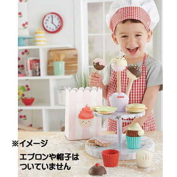 東北〜関西・送料無料 フィッシャープライス 木製ごっこあそび デザートスタンド お店屋さん お菓子屋さん ケーキ屋さん Fisher-Price おもちゃ 玩具 プレゼント 室内 おうち遊び マテル スイーツ