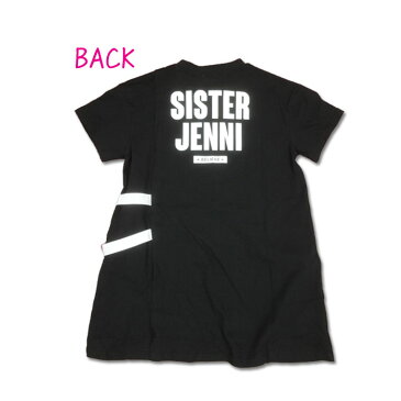 メール便送料無料 SISTER JENNI 2021春夏 サイドベルトワンピース 半袖 ブラック【シスタージェニィ ティーンズ ガールズ ジュニアファッション スクール おしゃれ 子供服 キッズ 女の子】