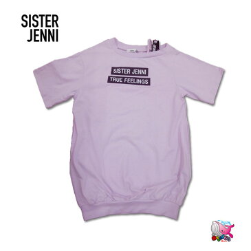 メール便送料無料 SISTER JENNI 2020春夏 ワンショルダーロゴワンピース 半袖 ロング丈 ラベンダー 綿素材【シスタージェニィ ティーンズ ガールズ ジュニアファッション スクール おしゃれ 子供服 キッズ 女の子】
