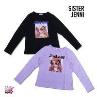 SALE セール 30%OFF メール便送料無料 SISTER JENNI 2020秋冬 CAPガールフォトプリントロンT 長袖 転写 ブラック ラベンダー 綿【シスタージェニィ ティーンズ ガールズ ジュニアファッション スクール おしゃれ 子供服 キッズ 女の子】