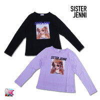 SALE　セール　30％OFF　メール便送料無料　SISTER JENNI 2020秋冬　CAPガールフォトプリントロンT　長袖　転写　ブラック　ラベンダー　綿【シスタージェニィ ティーンズ ガールズ ジュニアファッション スクール おしゃれ 子供服 キッズ 女の子】