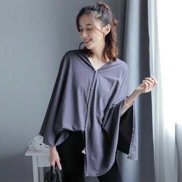 授乳ケープ 授乳カバー 授乳服 マタニティ ベビー用品 マタニティウェア 赤ちゃん ストール ケープ かわいい おしゃれ 安い トップス 授乳ストール ネイビー チェック柄 綿