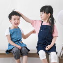 【お買い物マラソン P10倍】エプロン キッズ 子供 デニムエプロン デニム生地 アイロンレス インスタ映え エプロン キッズエプロン デニム生地 親子 お揃い...