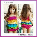 【5と0のつく日 P10倍UP 】水着 女の子水着 レインボーカラー 80 90 100ワンピース おしゃれ 保育園 幼稚園 レインボー 虹色 保育園 簡単脱着 可愛い 水着 女の子 キッズ ワンピース水着 カラフル キッズ 水着 可愛い虹色 海 プール撮影