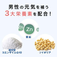 男性の元気を補う3大栄養素を配合!