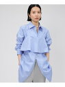 【SALE/43%OFF】ビスチェ付きストライプシャツ BABYLONE バビロン トップス アンサンブル ブルー ピンク【RBA_E】【送料無料】[Rakut...
