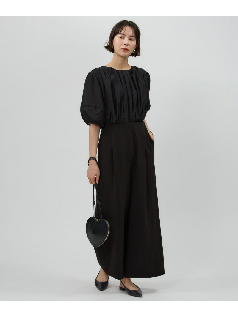 【SALE／50%OFF】シルクコットンオールインワン BABYLONE バビロン オールインワン・オーバーオール オールインワン・つなぎ ブラック ネイビー【RBA_E】【送料無料】[Rakuten Fashion]