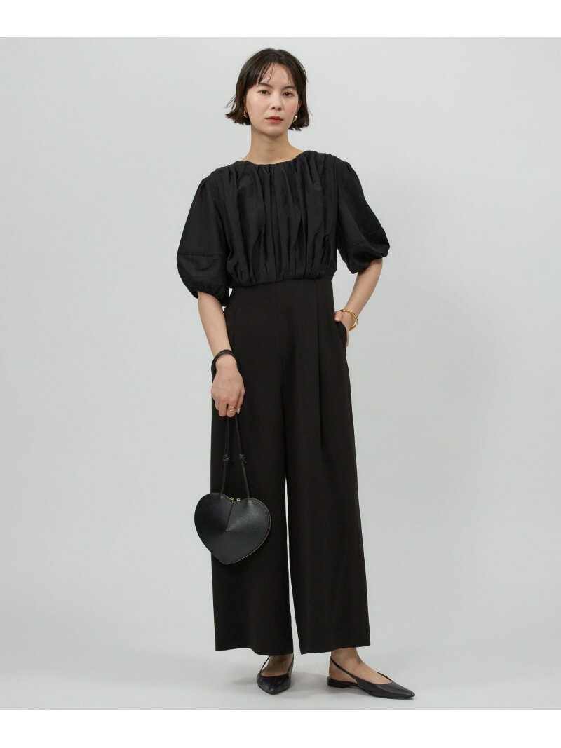 【SALE／50%OFF】シルクコットンオールインワン BABYLONE バビロン オールインワン・オーバーオール オールインワン・つなぎ ブラック ネイビー【RBA_E】【送料無料】[Rakuten Fashion]