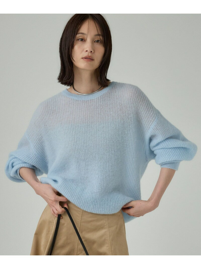 アゼアミモヘアシアーニット BABYLONE バビロン トップス ニット ホワイト ブルー ブラック グレー【先行予約】*【送料無料】[Rakuten Fashion]