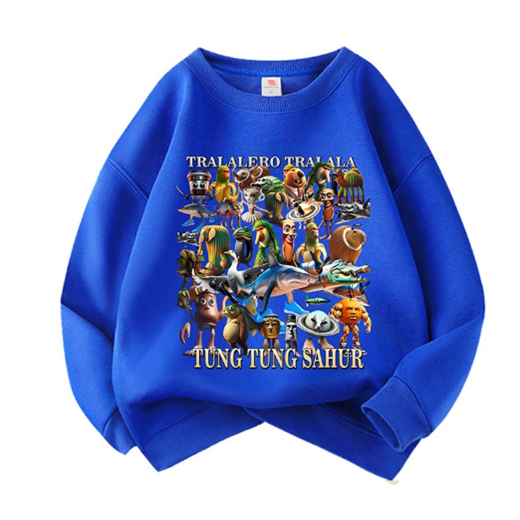 スウェット TungTungTungSahur イタリアンブレインロット 子供服 ジュニア 裏起毛 ...