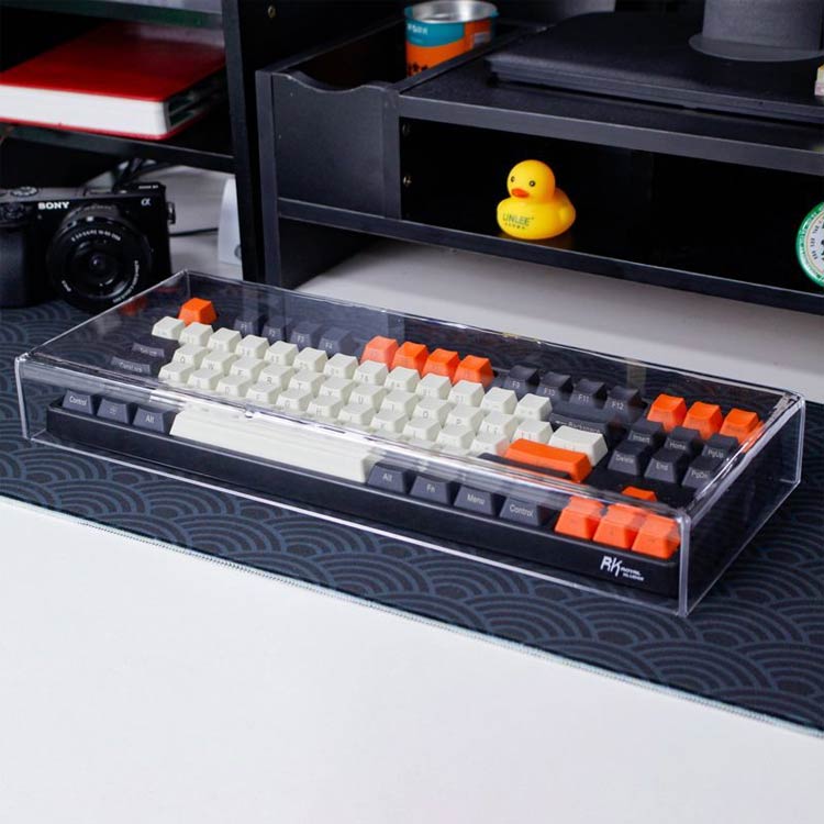 キーボードカバー キーボードケース 透明 クリア アクリル デスクトップ pc 用 クリアカバー 汎用 ほこり対策 防止 汚れ 水濡れ クリアケース 在宅ワーク オフィス リモートワーク 猫 子供 対策 いたずら防止 5サイズありシンプル おしゃれ 【送料無料】 babymon-10002587 minimon shop サンプル画像2