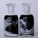 醤油差し 液だれしない 醤油さし ガラス レトロ 富嶽三十六景 葛飾北斎 神奈川沖浪裏/凱風快晴 江戸硝子 岩澤硝子 日本製