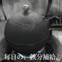 【ご予約受付中】 南部鉄器 鉄瓶 直火 800ml てまり 鉄分補給 白湯 ホーローなし ...