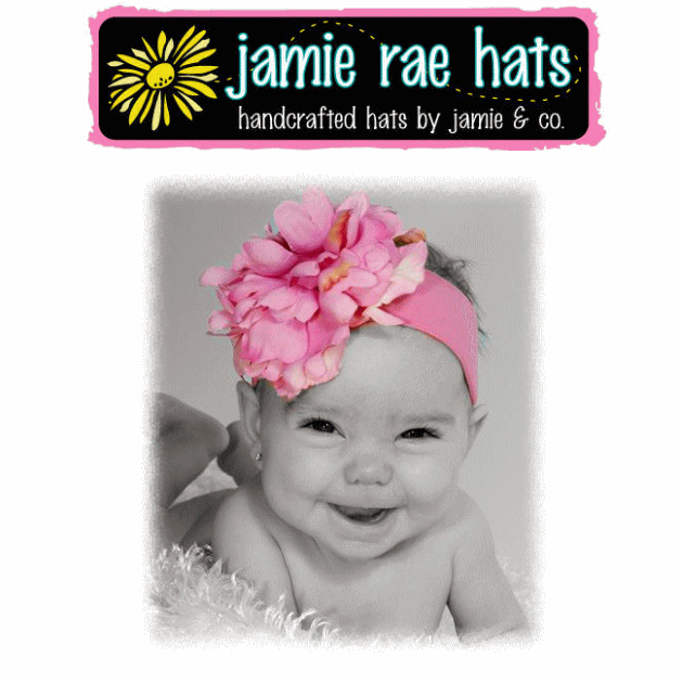 ジェイミーレイハット（Jamie Rae Hats）お花の帽子キャンディピンクピオニーヘアバンド◆プレゼント・ギフト・出産祝…