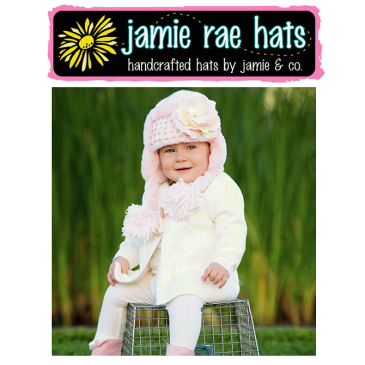 ジェイミーレイハット　Jamie Rae Hatsベビーピンク×ペールピンクプチローズウィンターウィンプルハット（ニット帽）◆プレゼント・ギフト・出産祝い・お祝い・キッズ・ベビー・子供用帽子キッズ用帽子・ベビー用帽子・赤ちゃん用帽子・可愛い・女の子◆