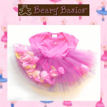 この1アイテムでプリンセスベビー！Beary Basics　ロンパースチュチュ Fuchsia Delight（フューシャピンク）◆プレゼント・ギフト・出産祝い・お祝い・キッズ・ベビー・赤ちゃんベビー服・子供服・ベビー用・女の子・フリフリ・チュチュ◆02P19Dec15