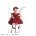 Kate MackPOCKETFUL OF POSIESスカーレットフラワーパフスリーブドレス(12・24M)◆プレゼント・ギフト・出産祝い・お祝い・キッズ・ベ...