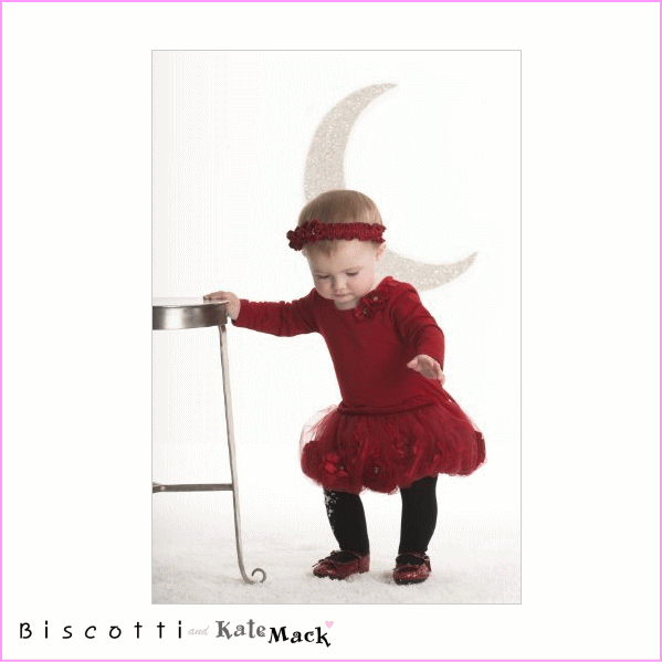 Kate MackPOCKETFUL OF POSIESスカーレットフラワーロングスリーブドレス(12・24M）◆プレゼント・ギフト・出産祝い・お祝い・キッズ・ベビー・赤ちゃんベビー服・子供服・ベビー用・キッズ用・女の子・フリフリ◆02P03Dec16