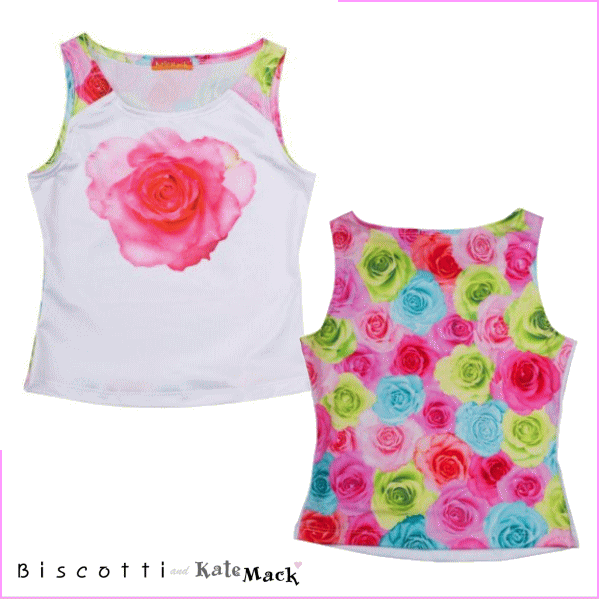Kate MackBLOOMING ROSESローズタンクトップ（4T/5T/6T）◆プレゼント・ギフト・出産祝い・お祝い・キッズ・ベビー・赤ちゃんベビー服・子供服・ベビー用・キッズ用・女の子・フリフリ◆ P19Jul15(4)