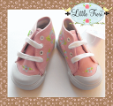 プリンス&プリンセスのためのシューズ♪Little Fioriハイトップスニーカー(フラワー)ファーストシューズ 出産祝い ベビーシューズ