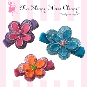 リボン?それともモチーフでキューティ?No Slippy Hair Clippy Alexis フラワー 花 ラメ◆プレゼント・ギフト・出産祝い・ヘアピン・ヘアクリップ キラキラヘアアクセサリー・ベビー用・キッズ用・かわいい・可愛い・女の子◆02P12Oct15
