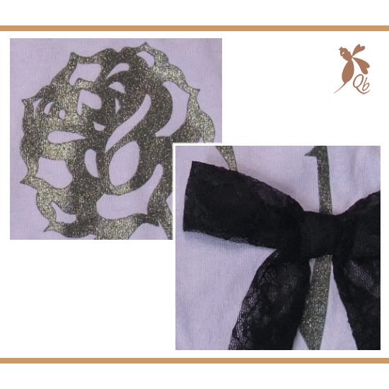 QueenbeeシャイニングローズTシャツ(ラベンダー）◆プレゼント・ギフト・出産祝い・お祝い・キッズ・ベビー・赤ちゃんベビー服・子供服・ベビー用・キッズ用・女の子・リボン◆　02P03Dec16