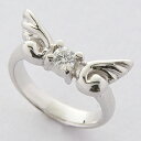 ベビーリング 刻印 出産祝い 羽根 天使の翼ベビーリング 誕生石 4月 ダイヤモンド 基本セット 名入れ可