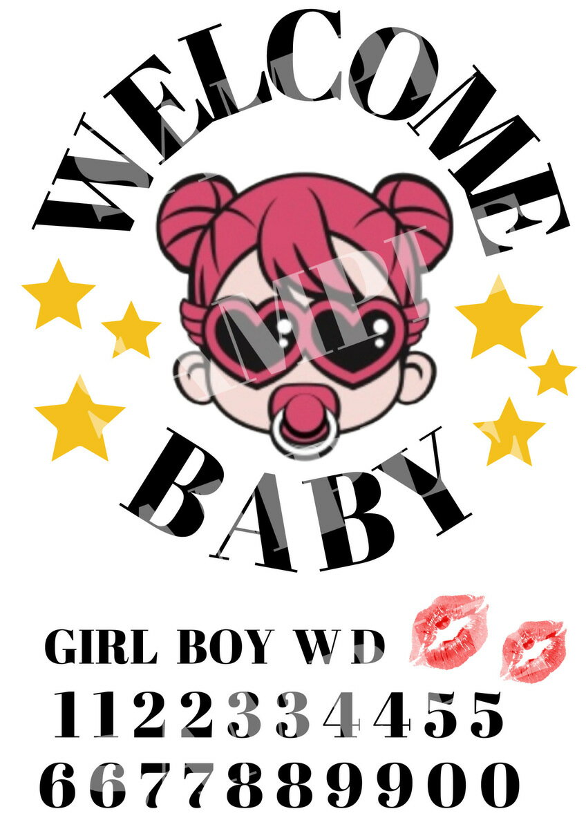 BabyRiver スターベリーちゃん A4サイズ マタニティフォトシール ブランド 可愛い ...