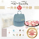 ワッフル ベビーリュック + 一升餅セット or 一升米セット くすみ ベビー リュック 一升餅リュック 名入れ無料 1歳 誕生日 プレゼント 1才 小分け 一...